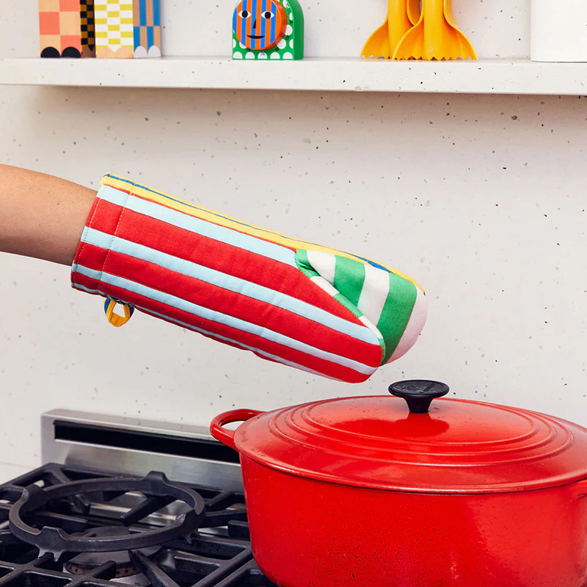 Stripe Oven Mitt