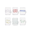 Deco Assorted Shot Glasses (Set of 6)