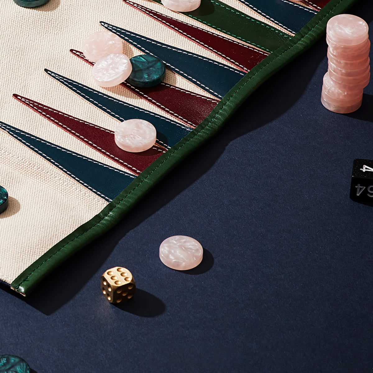Leather Backgammon & Drafts Roll