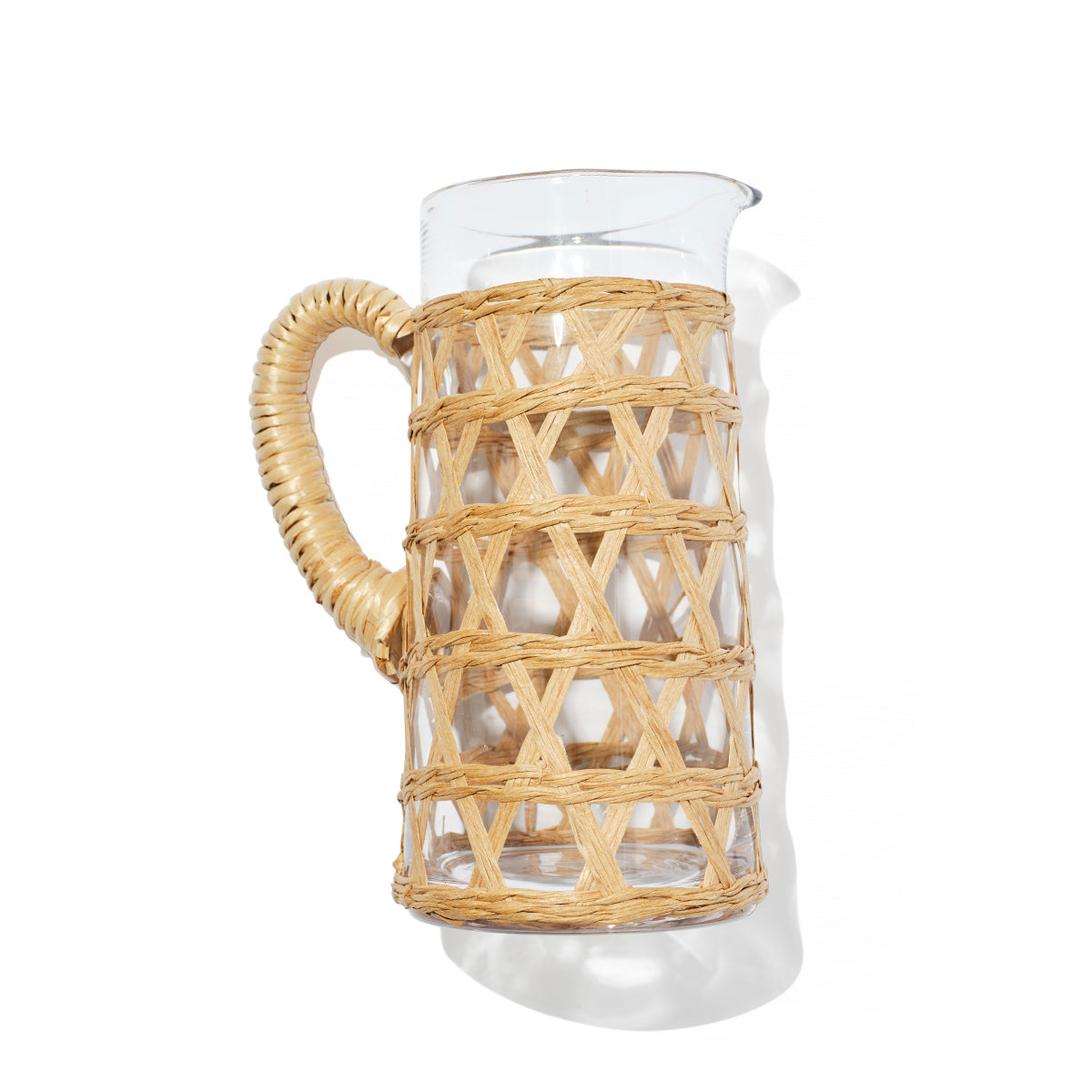 Natural Rattan Pitcher