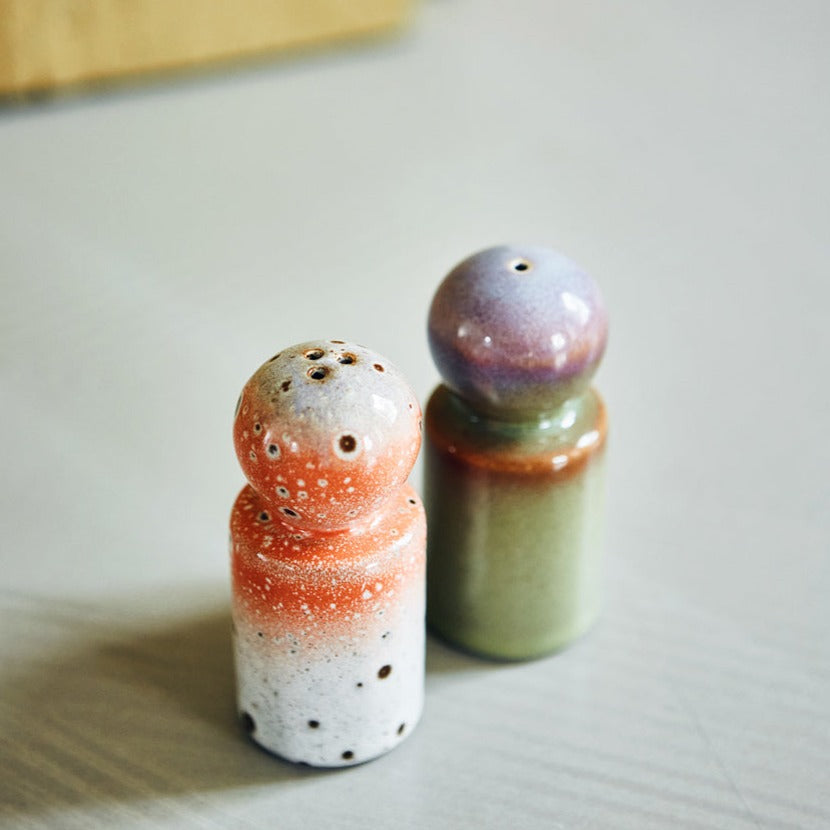 70s Ceramic Pepper & Salt Jar