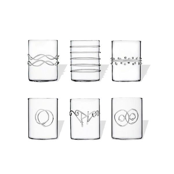 Deco Assorted Shot Glasses (Set of 6)