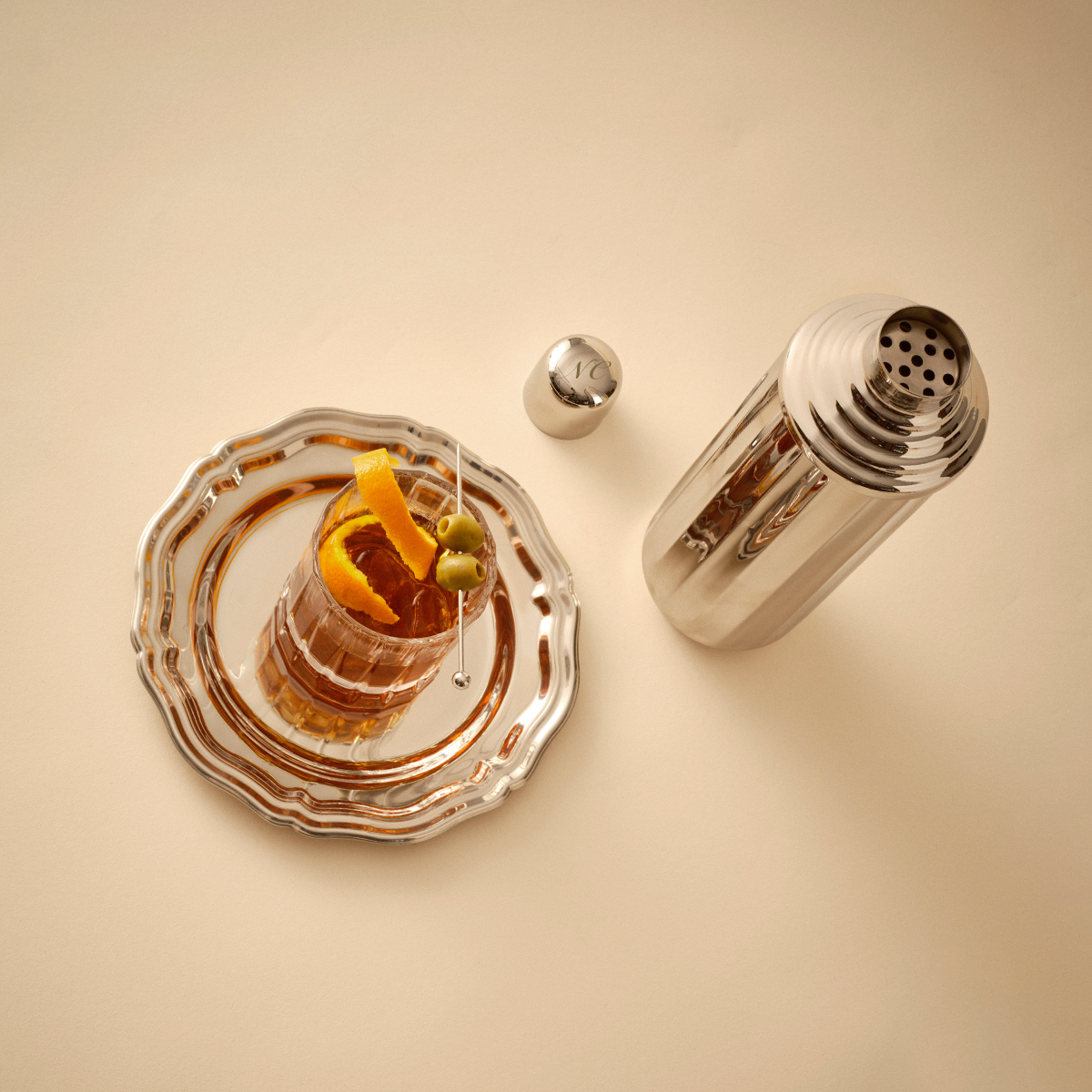 Fluted Cocktail Shaker