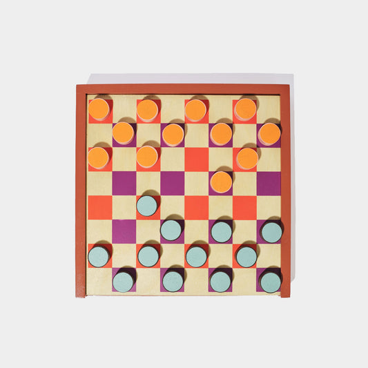 2 in 1 Chess & Checkers Board