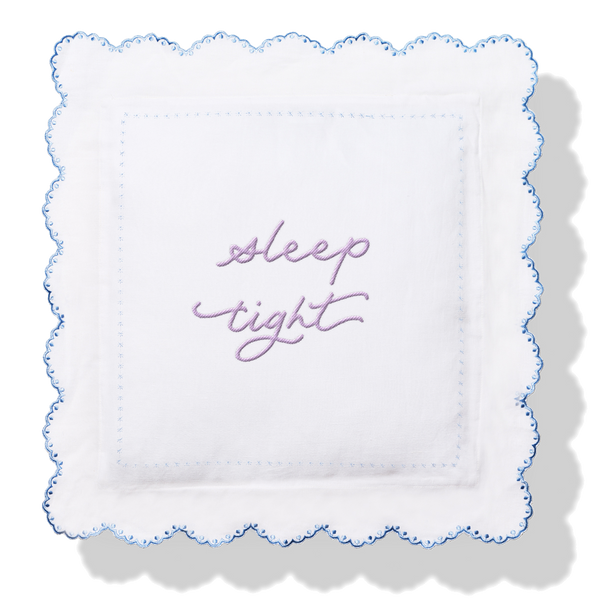 Handwritten Scalloped Pillow Case