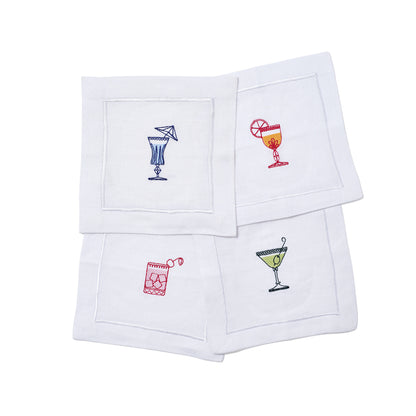 Linen Cocktail Hour Coasters