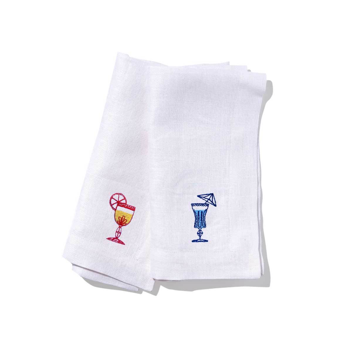 Embroidered Napkins x2