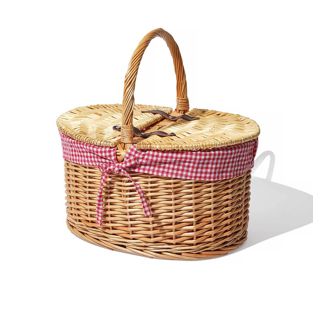 Gingham Picnic Basket