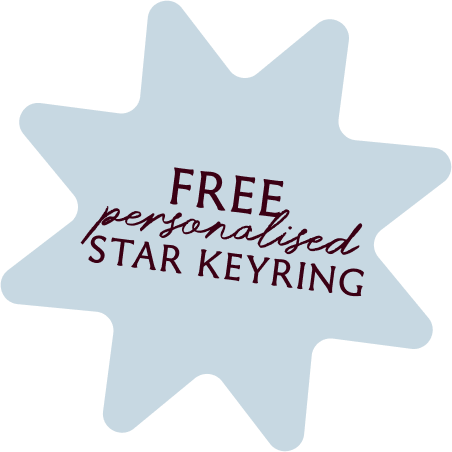 Free personalised star keyring